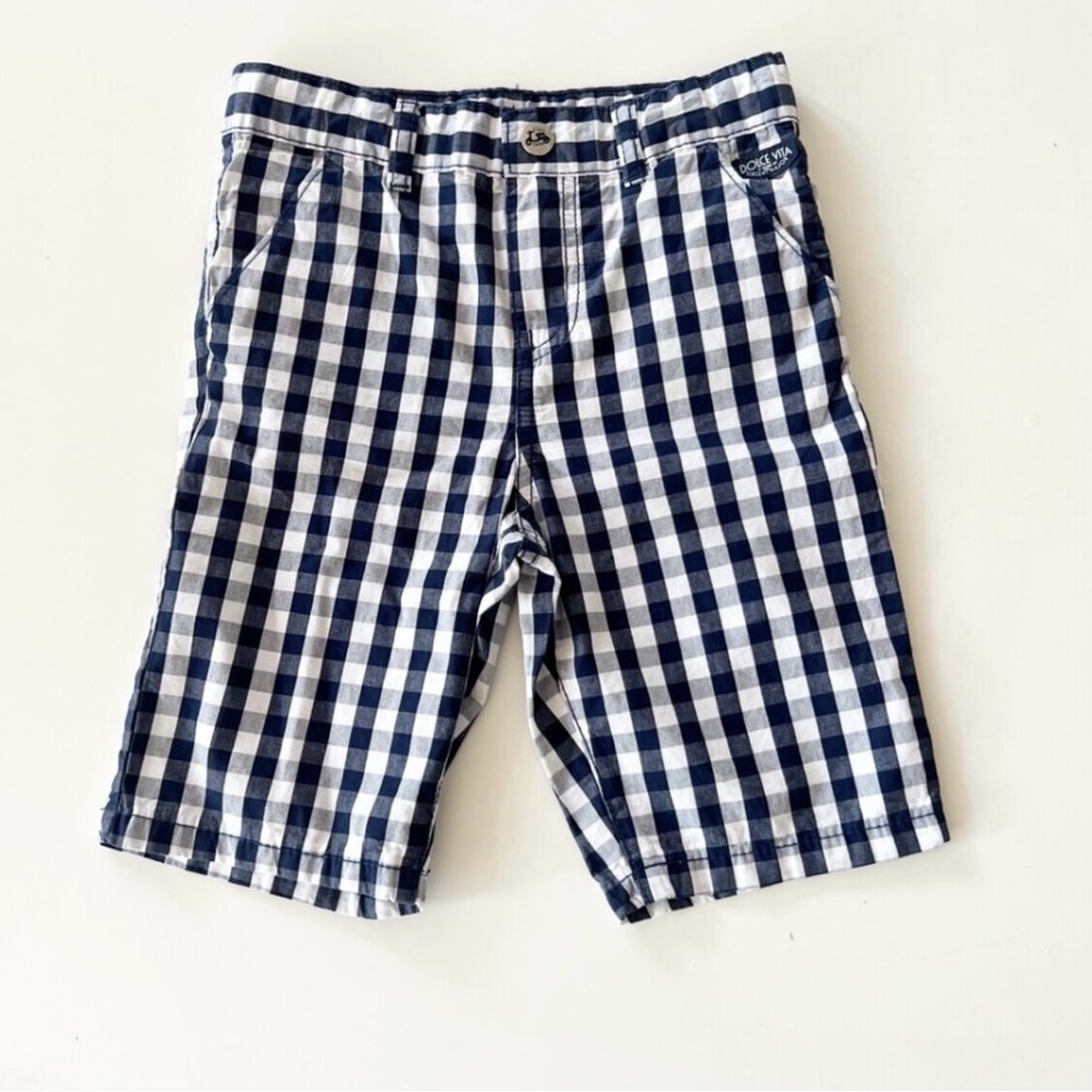 Sergent Major Boys Cotton Navy Gingham Shorts